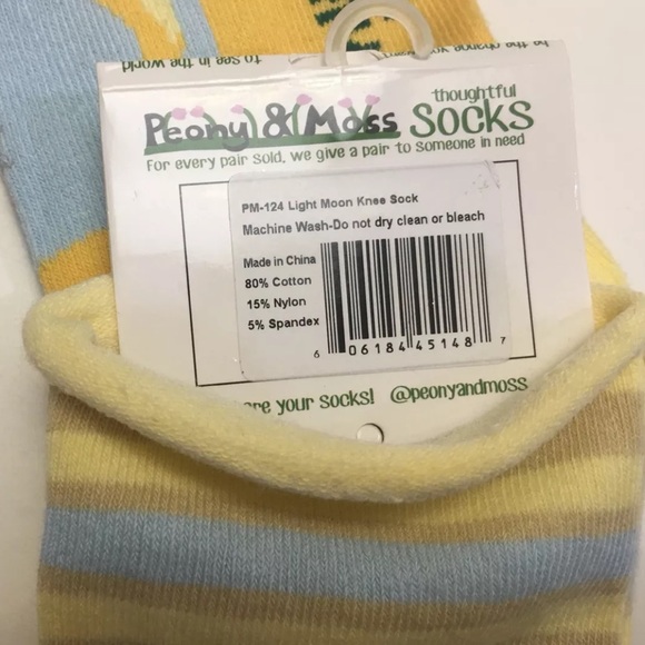 Peony And Moss Knee Socks One Size Stars And Moons - Picture 5 of 7